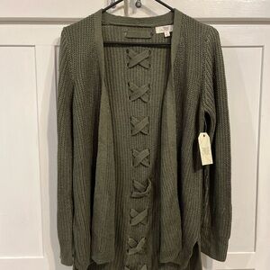 Olive Green Knit Sweater by Knox Rose